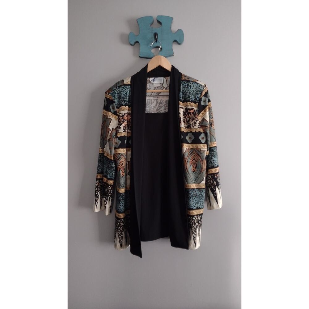 Vintage Top Notch Top Tribal Open Front Jacket attached Top 16